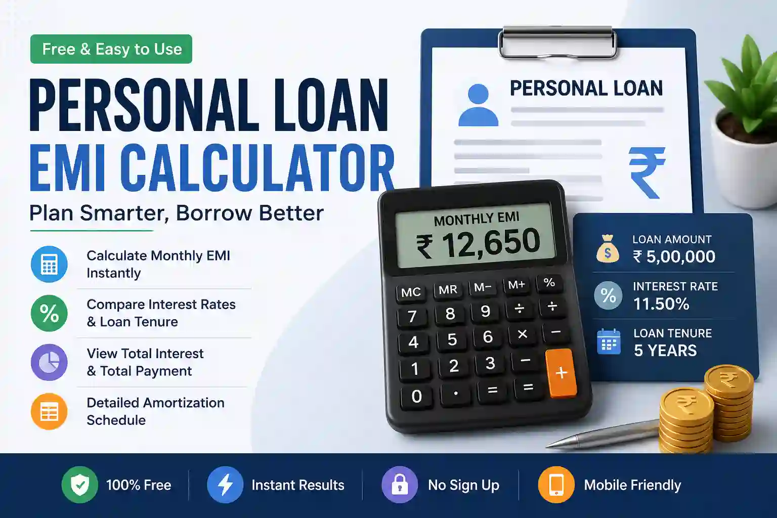 Dhanigyan Personal Loan EMI Calculator
